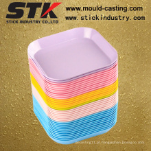 Bandeja plástica colorida moderna de Hpde (Non-Disposable, Slip-Proof)